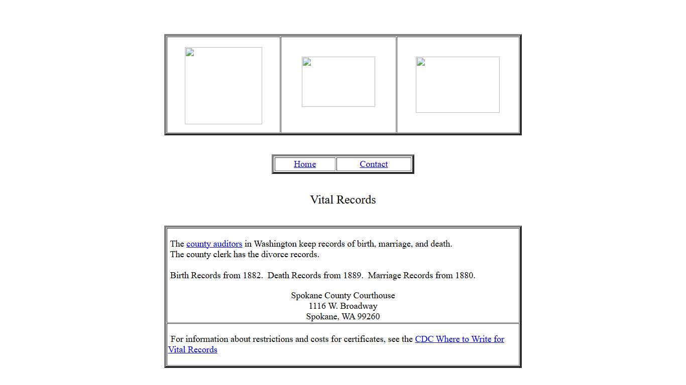 Spokane County vital records