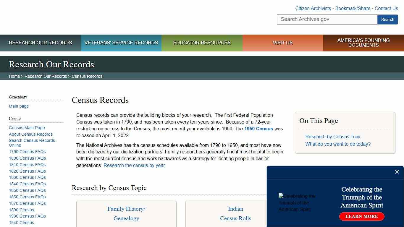 Census Records National Archives